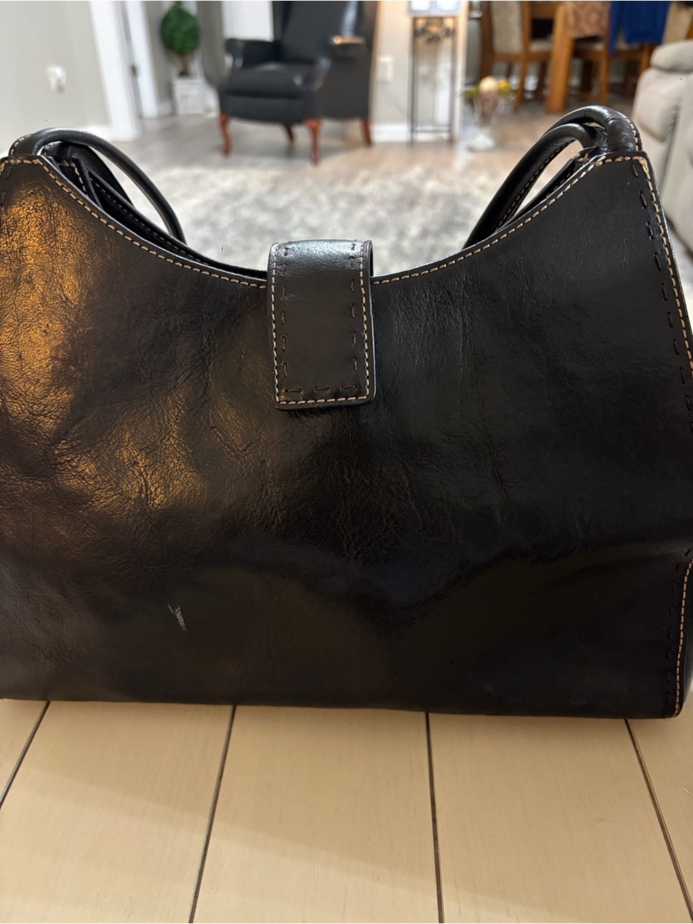 Fossil Black Leather Women's Shoulder Bag